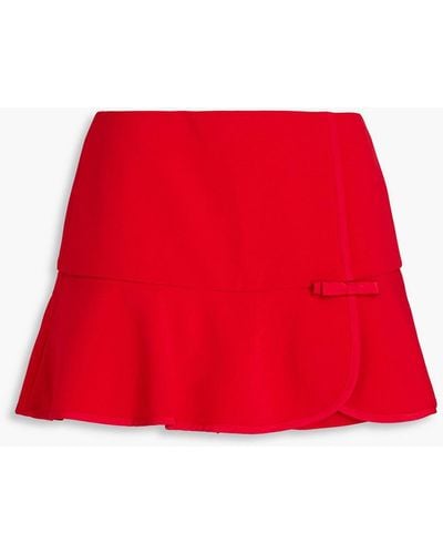 RED Valentino Fluted Crepe Mini Skirt - Red