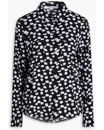 Samsøe & Samsøe Hemd aus einer ecoveroTM-mischung mit floralem print - Schwarz