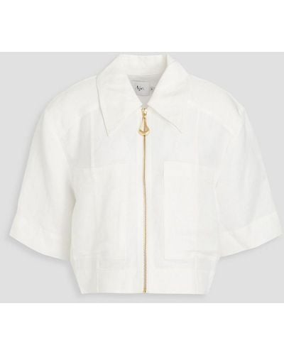 Aje. Esprit Linen-blend Shirt - White