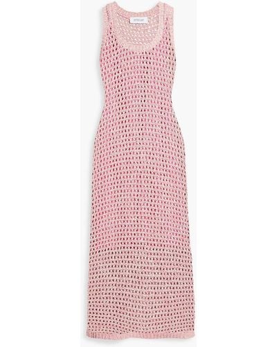 10 Crosby Derek Lam Eliana Marled Open-knit Midi Dress - Pink