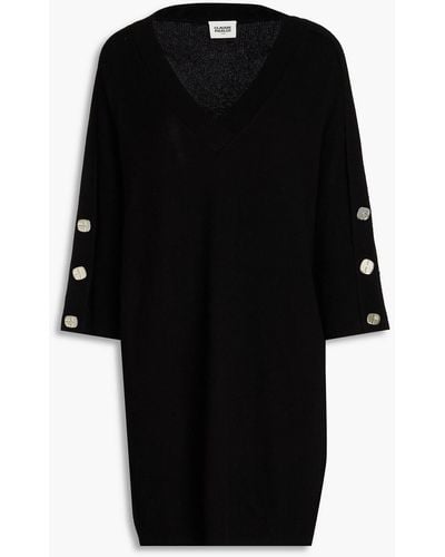 Claudie Pierlot Mi Prima Embellished Knitted Dress - Black