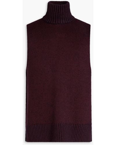 Maison Margiela Mélange Knitted Turtleneck Sweater - Red