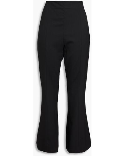 Carolina Herrera Wool-twill Flared Trousers - Black