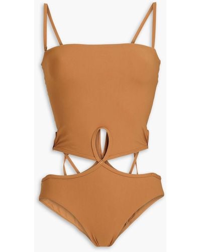 Christopher Esber Cutout Swimsuit - Brown