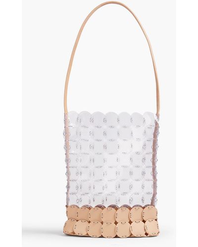Rabanne Pvc Chainmail And Leather Tote - White