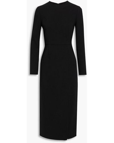 Valentino Garavani Wool-blend Crepe Dress - Black