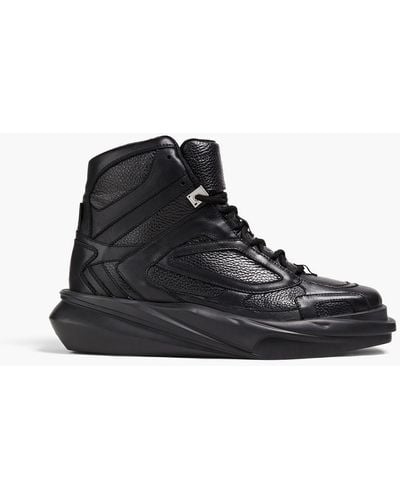 1017 ALYX 9SM Mono Hiking Pebbled-leather High-top Sneakers - Black
