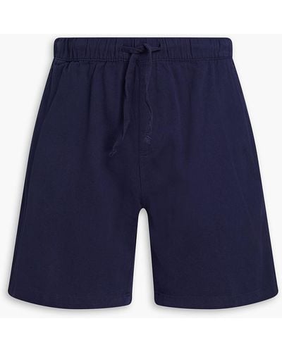 Onia Cotton-blend Twill Shorts - Blue