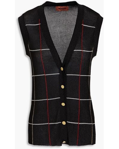 Missoni Striped Knitted Vest - Black
