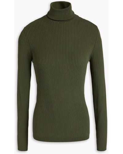 Fusalp Ancelle Ribbed-knit Turtleneck Sweater - Green