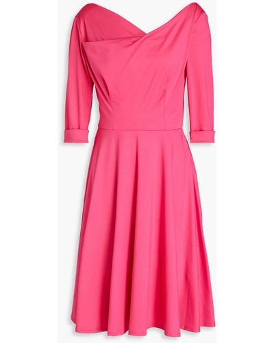 Black Halo Jackie Draped Jersey Mini Dress - Pink