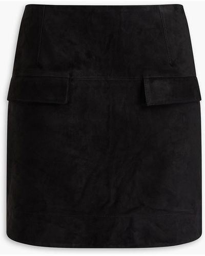 Loulou Studio Veria Suede Mini Skirt - Black