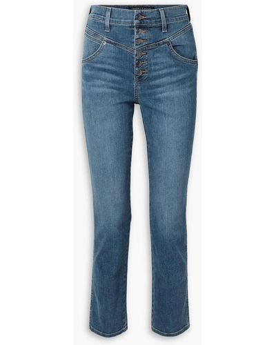 Veronica Beard Ryleigh hoch sitzende jeans mit geradem bein - Blau