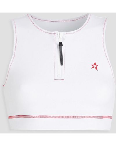 Perfect Moment Cropped Neoprene Tank - White