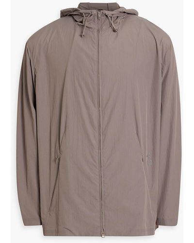 Y-3 Two-tone Shell Hooded Jacket - Brown