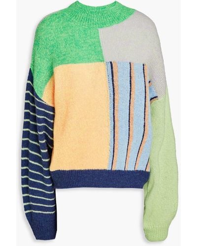 Stine Goya Adonis Jacquard-knit Sweater - Green