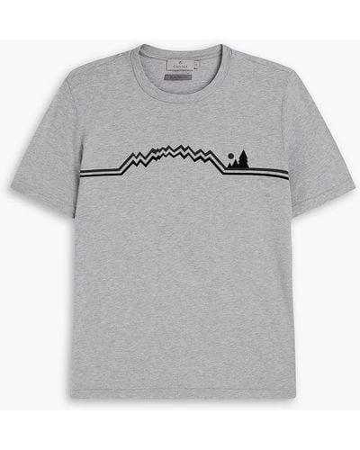 Canali T-shirt aus baumwoll-jersey mit print - Grau