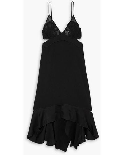 Victoria Beckham Open-back Cutout Crepe Midi Dress - Black
