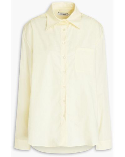 Anna Quan Stretch-cotton Poplin Shirt - Natural