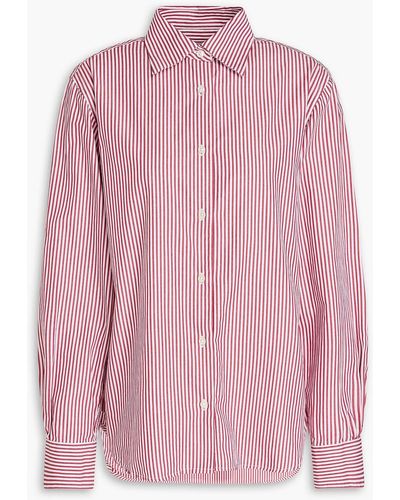 Officine Generale Ella Striped Cotton Shirt - Pink