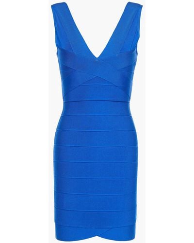 Hervé Léger Bandage Mini Dress - Blue