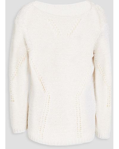Gentry Portofino Crochet-knit Sweater - Natural