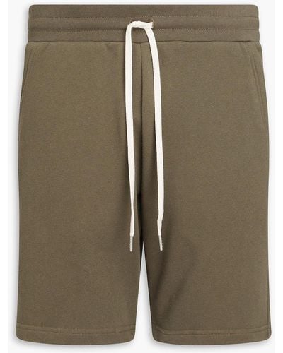 John Elliott Crimson shorts aus baumwollfrottee mit tunnelzug - Grün