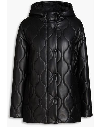 Stand Studio Everlee Quilted Faux Leather Jacket - Black