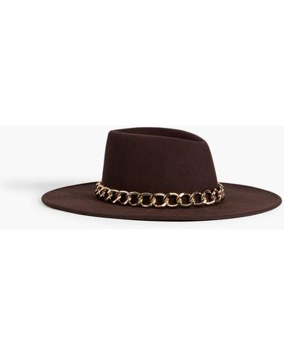 Eugenia Kim Chain-embellished Wool-felt Hat - Brown