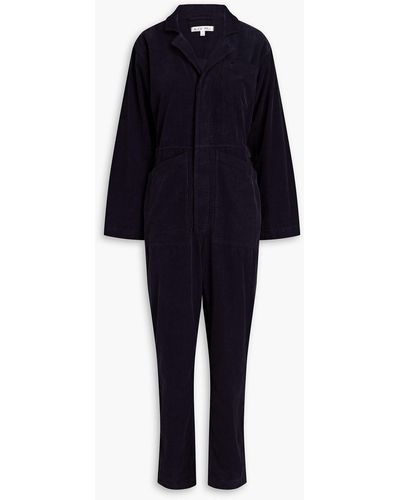 Alex Mill Standard Cropped Cotton-corduroy Jumpsuit - Blue