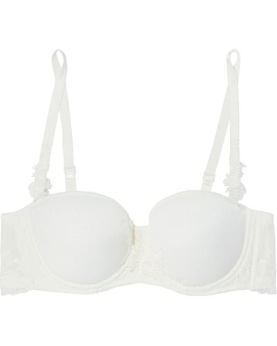 Lise Charmel Art Et Volupte Jersey And Lace Underwired Bandeau Bra - White