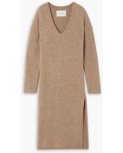By Malene Birger Mélange Knitted Midi Dress - Natural