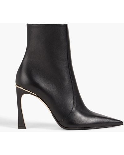 Victoria Beckham Leather Ankle Boots - Black