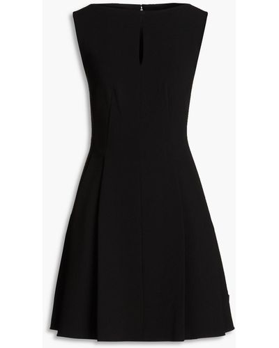 Theory Pleated Crepe Mini Dress - Black