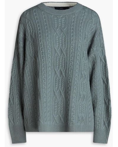 arch4 Holland Park Cable-knit Cashmere Sweater - Blue