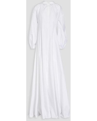 Carolina Herrera Cotton Maxi Shirt Dress - White