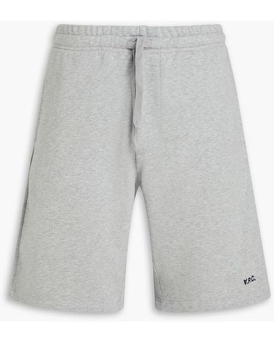 A.P.C. Coed shorts aus baumwollfrottee mit tunnelzug - Grau