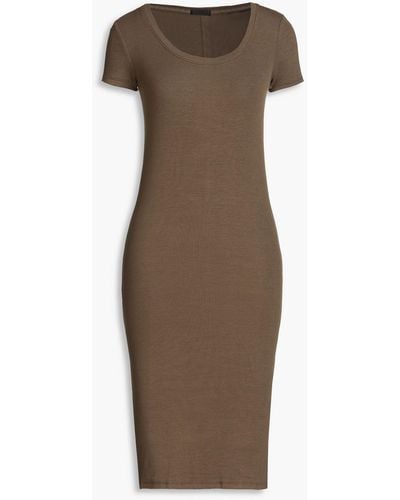 ATM Stretch-modal Jersey Dress - Brown