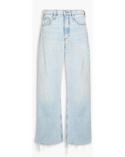 FRAME Faded Denim Wide-leg Jeans - Blue