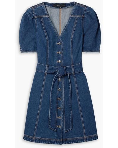 Veronica Beard Mauli Denim Mini Dress - Blue