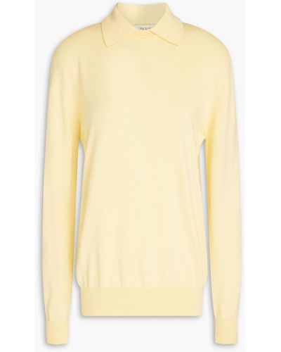 Giuliva Heritage Grazia Cotton Polo Sweater - Yellow