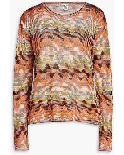 M Missoni Crochet-knit Sweater - Orange