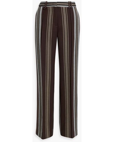 Jacquemus Camargue Striped Cotton-blend Twill Straight-leg Pants - Brown