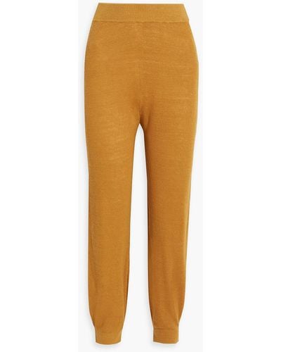 L.F.Markey Yuri Linen-blend Track Trousers - Orange