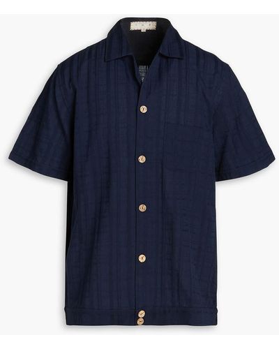 SMR Days Checked Cotton-voile Shirt - Blue