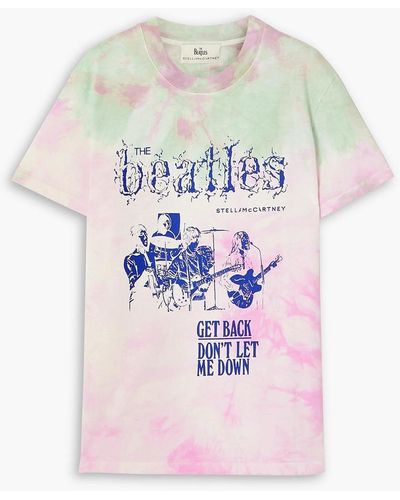Stella McCartney The Beatles Get Back Printed Tie-dyed Cotton-jersey T-shirt - Pink