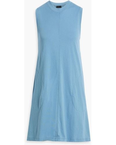 ATM Cotton-jersey Mini Dress - Blue