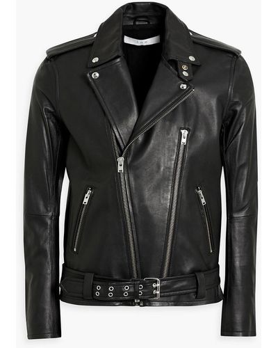 IRO Aronew Leather Biker Jacket - Black