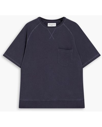 Officine Generale Chris French Cotton-terry T-shirt - Blue