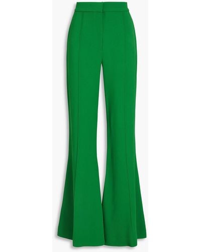 Elie Saab Crepe Flared Trousers - Green